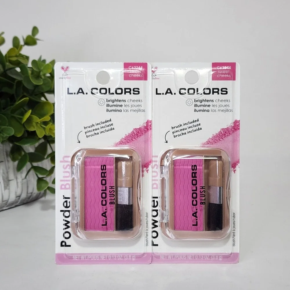 L.A. COLORS Powder Blush - Sweet Cheeks C62244 ~ 0.13 oz ~ Lot of 2 ~ New